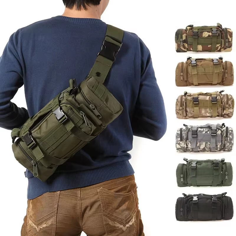Hiking Backpack Waterproof - Męska taktyczna torba biodrowa Molle, wodoodporna,