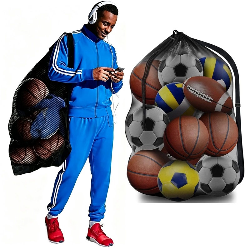 Drawstring Gym Bag - Duża, przenośna torba sportowa na treningi
