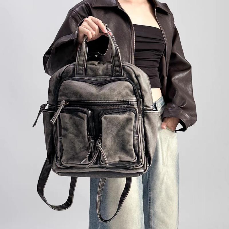 Leather Backpack Vintage - Luksusowe, miękkie plecaki ze skóry PU,
