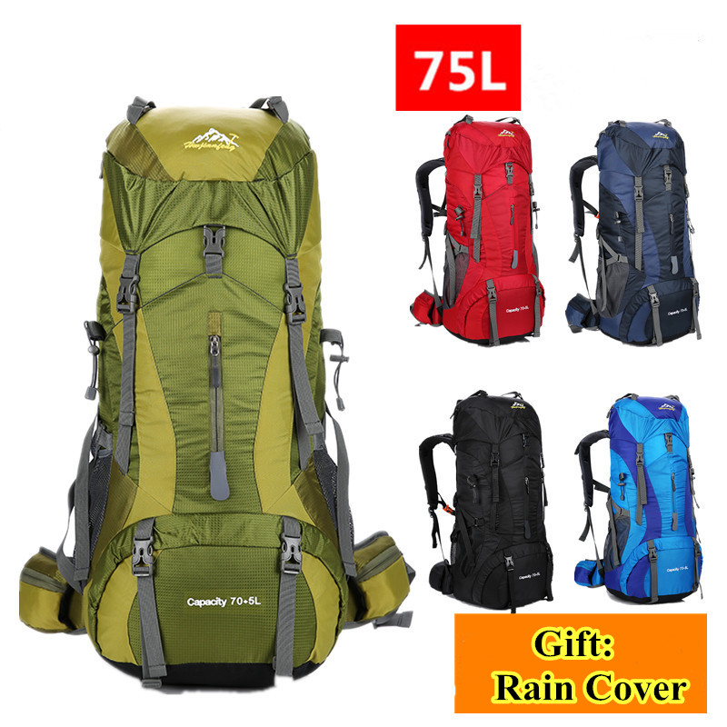 Rain Cover Backpack - 75L mężczyźni kobiety plecak podróżny na