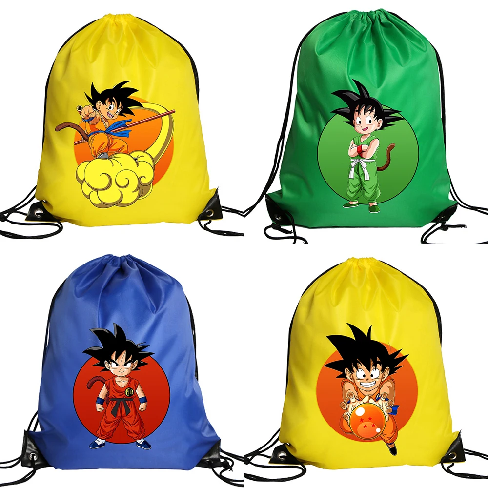 Drawstring Gym Bag - Torba ze sznurkiem Dragon Ball, poliestrowa,