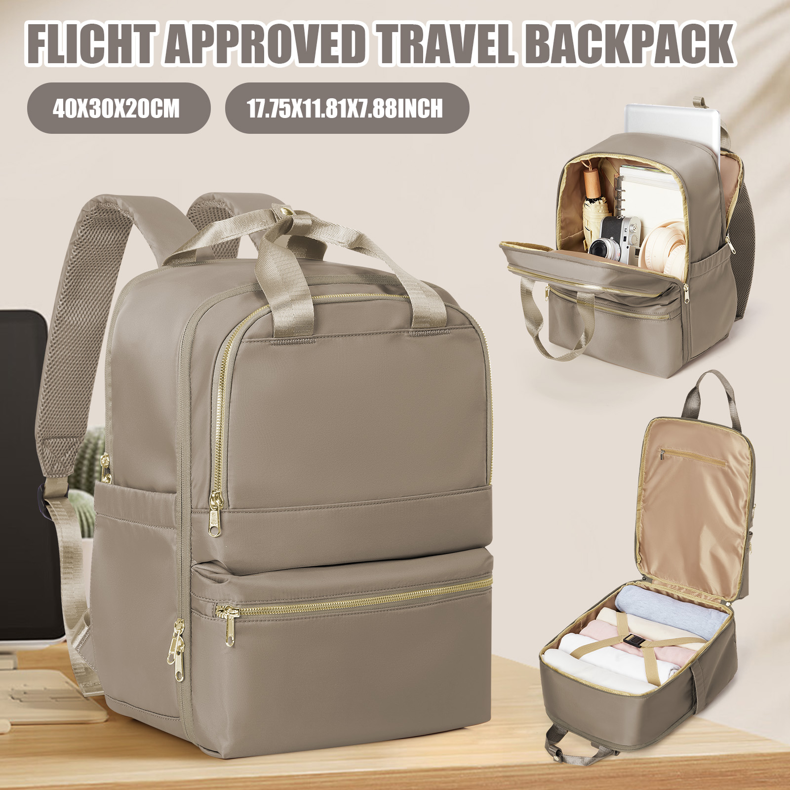Fashion Backpack Women - Plecak podróżny Ryanair 40x30x20 dla kobiet,