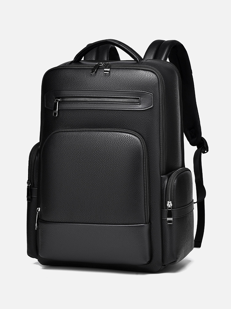Laptop Backpack 15.6 - Męski plecak modowy ze skóry PU,