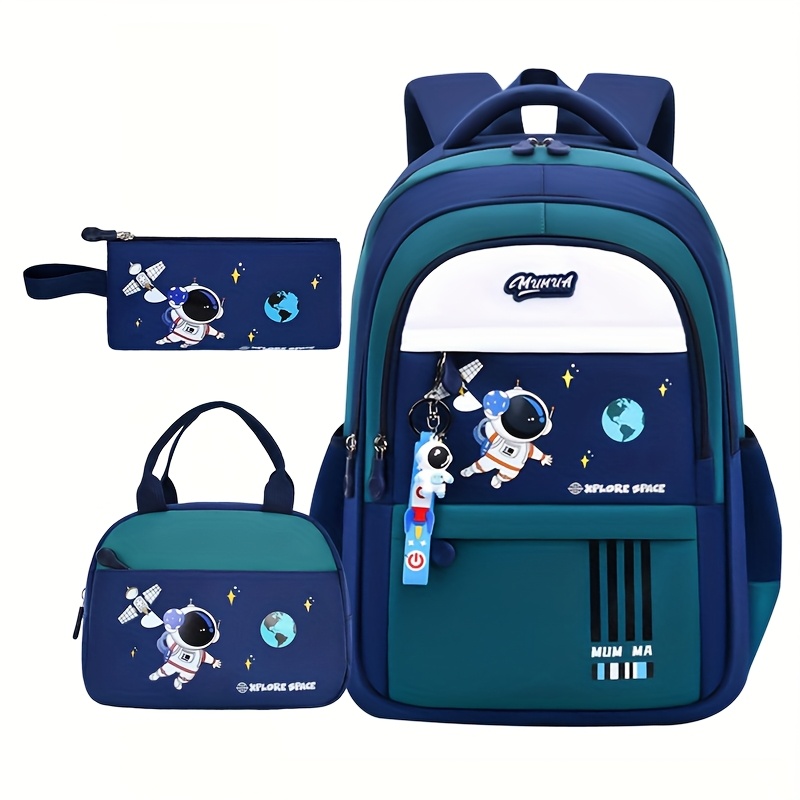 School Backpack Teen - Nowy plecak z motywem astronauty, lekka