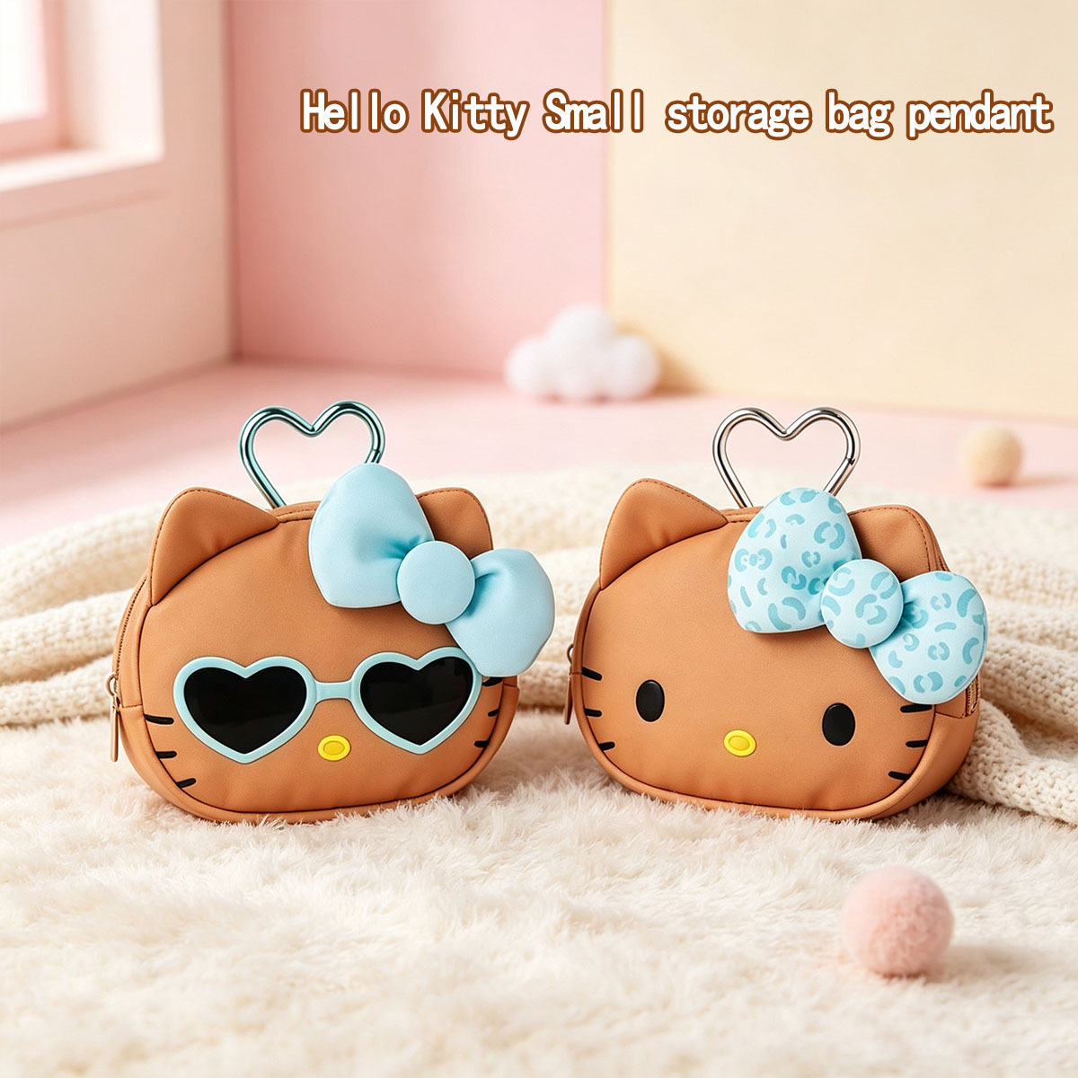 Mini Backpack Purse - Urocza Brązowa Mini Torebka Hello Kitty