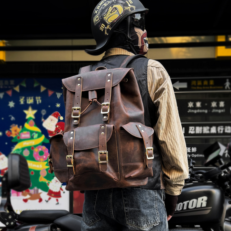 Nowości Skórzany Plecak Luksus – Leather Backpack Vintage recenzja i cena