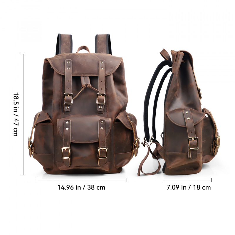 Nowości Skórzany Plecak Luksus – Leather Backpack Vintage recenzja i cena