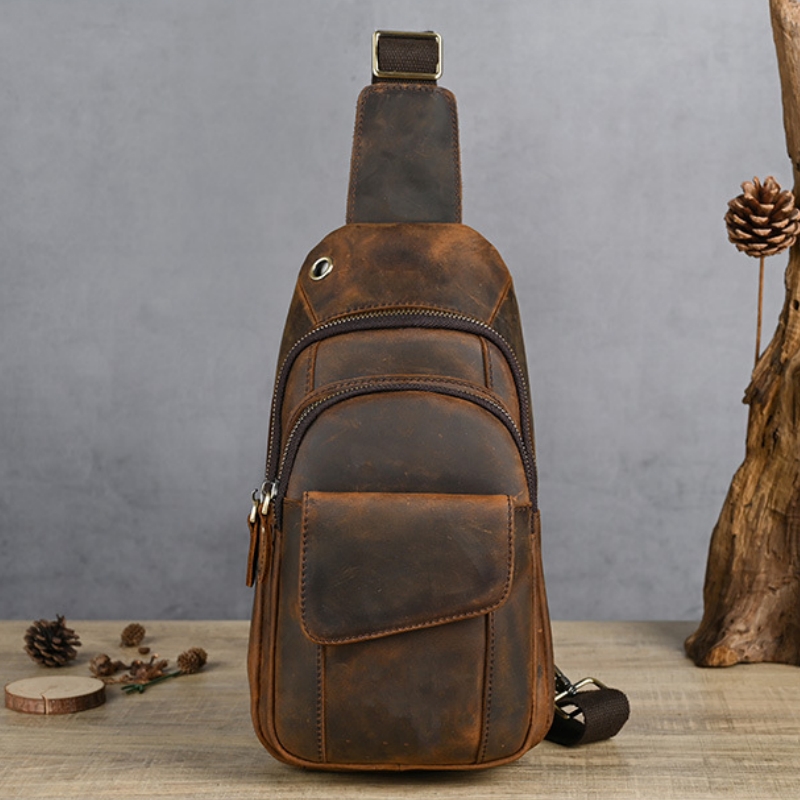 Luksusowa, wielofunkcyjna męsk – Leather Backpack Vintage recenzja i cena