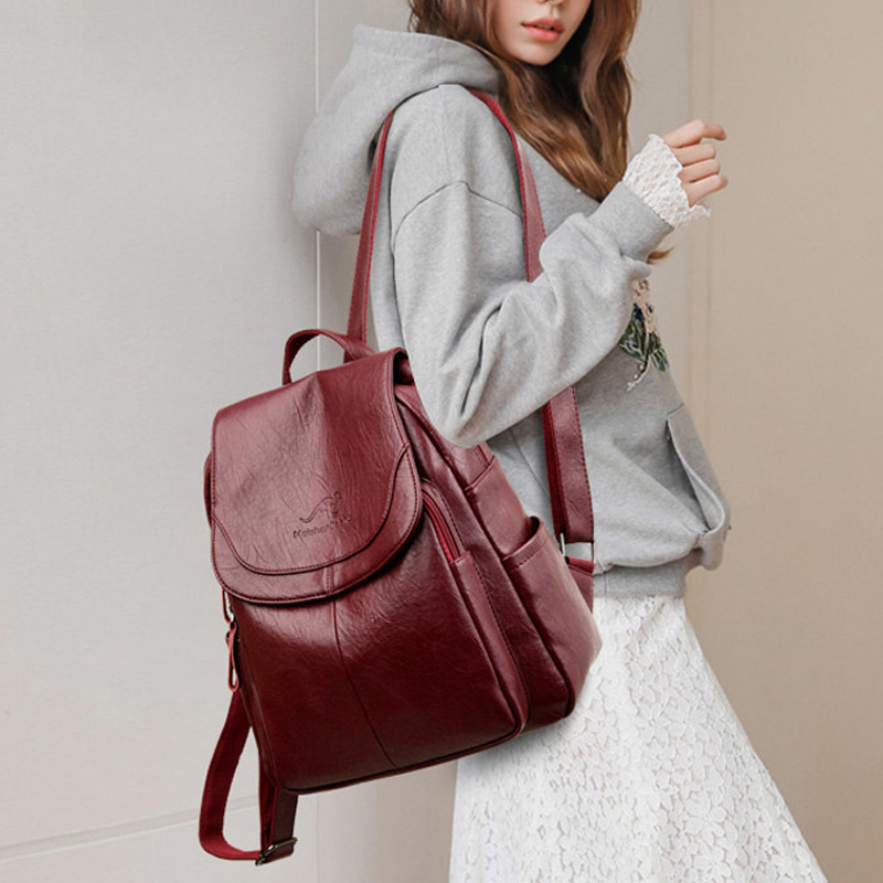 9 kolorów kobiet miękkie skórz – Leather Backpack Vintage recenzja i cena