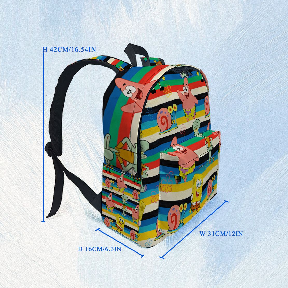 Plecak w paski z motywem Spong – School Backpack Teen recenzja i cena