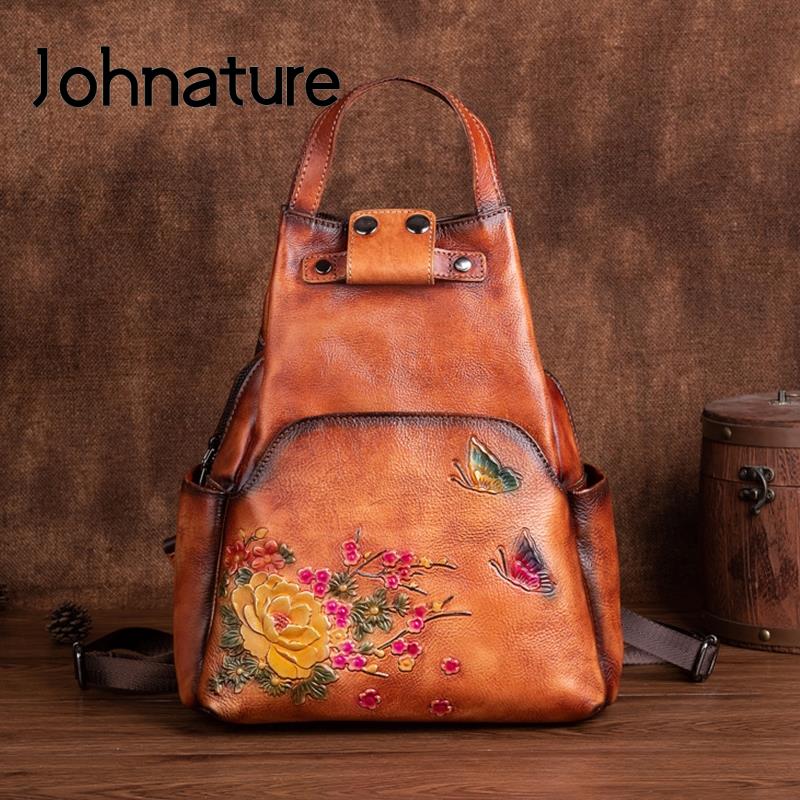 Johnature Torba na ramię z pra – Leather Backpack Vintage recenzja i cena