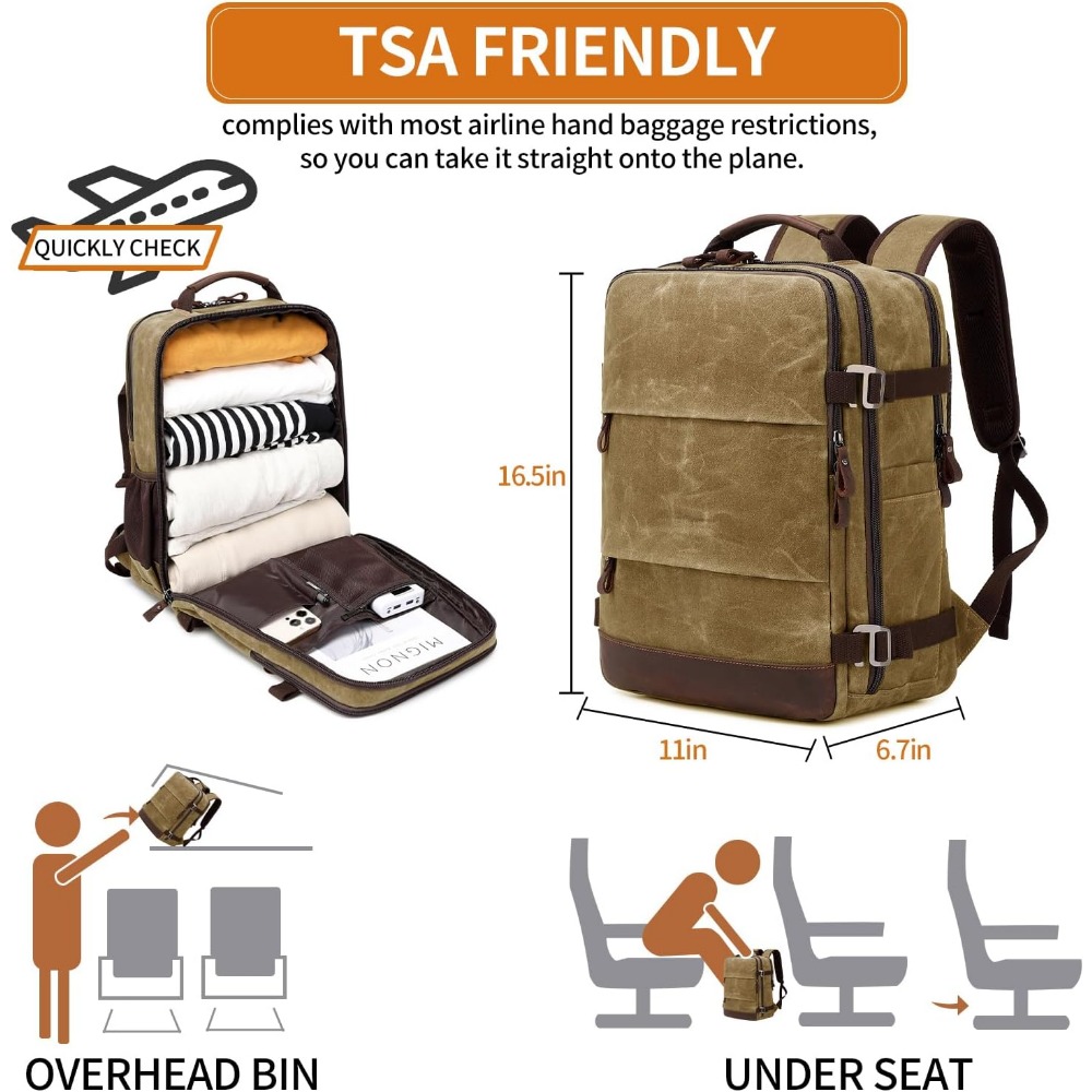 Plecak podróżny dla mężczyzn - – Canvas Backpack Casual recenzja i cena