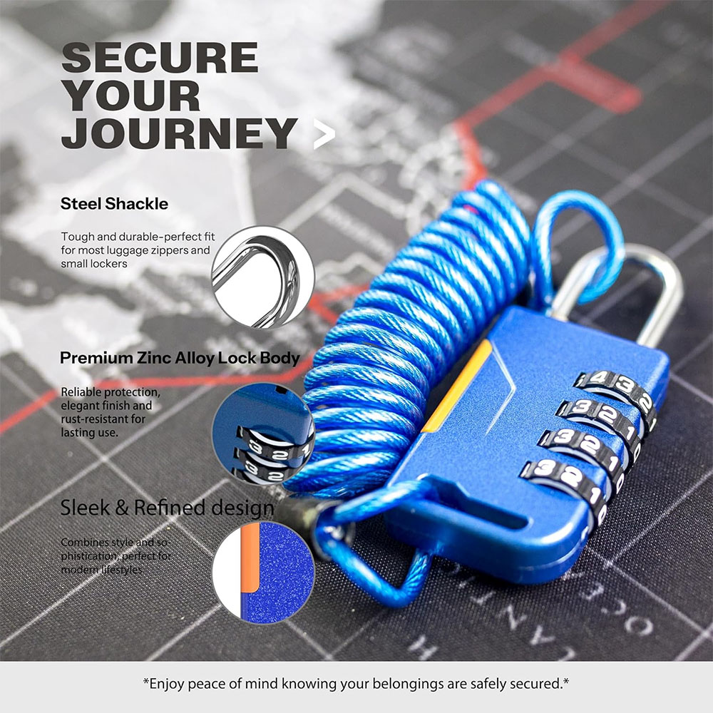 Kłódka szyfrowa 4-cyfrowa z li – Travel Backpack Anti Theft recenzja i cena