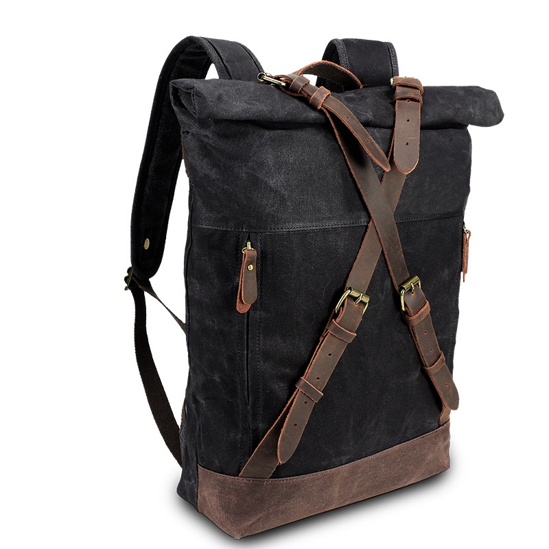 Retro płócienne skórzane pleca – Leather Backpack Vintage recenzja i cena